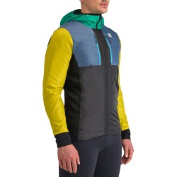Wintersportjacke Sportful Cardio Tech Wind Jacket 2024 schwarz / grün / gelb